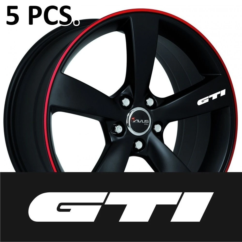 

5 шт., наклейка на дверную ручку Golf GTI, 10 см x 1,5 см