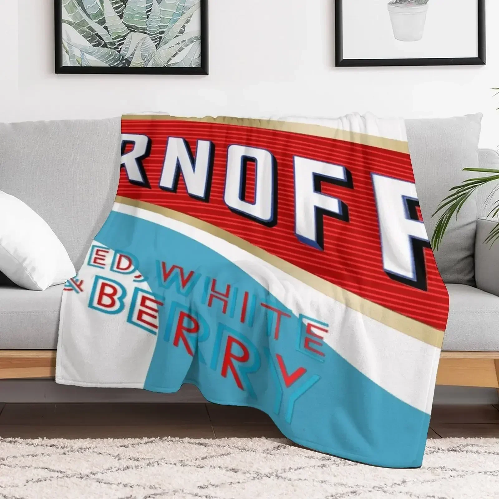 Фото Плед Smirnoff Red White and Berry для дивана-кровати, фланелевый, мягкий плюшевый плед, одеяло для переезда. №5