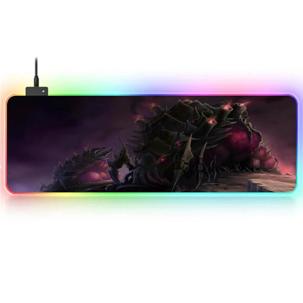 Коврик для мыши S-StarCraft 2 Z-Zerg RGB большой игровой коврик нескользящий клавиатуры с