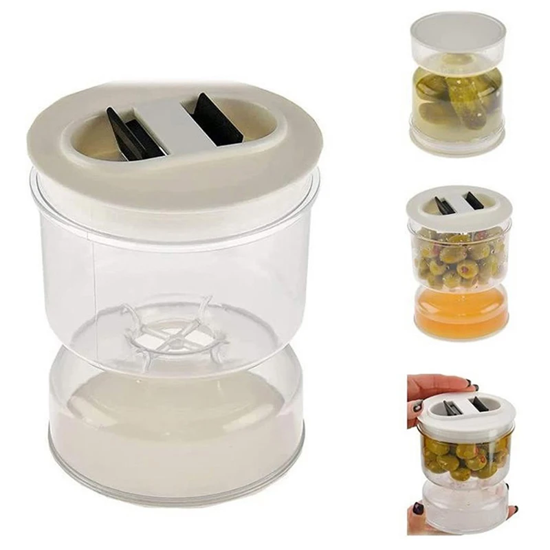 

Hourglass Jar Pickle Can Dry And Wet Separate Food Storage Kitchen Supplies Fermentation Kit Juice Separator Container