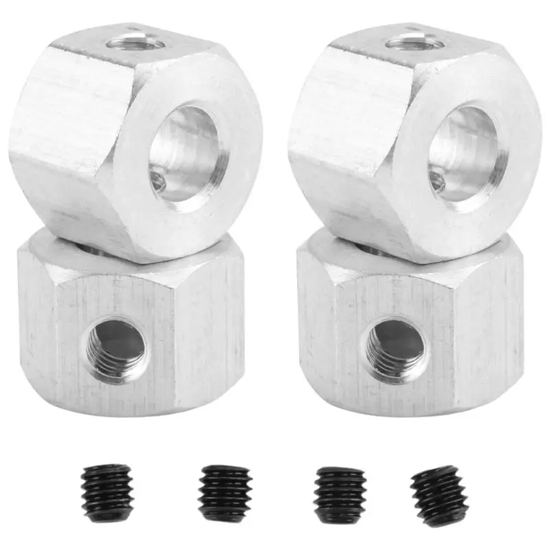 Фото FBIL-4PCS Металлический шестигранный адаптер-комбинатор для ступиц колес от 5 мм до 12 мм для радиоуправляемых моделей WPL D12 C14 C24 B14 B16 MN D90 D91, запчасти для тюнинга №1