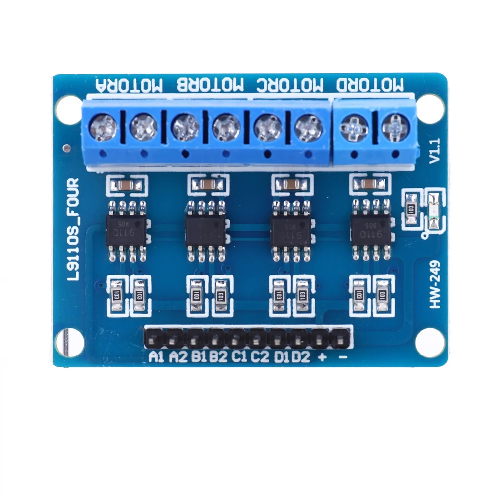 L9110S плата контроллера драйвера двигателя H-Bridge 4-канальный модуль 2 5-12 В 0 8 А для