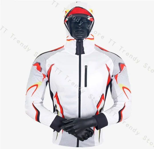 

Summer A Fishing Hooded Men Breathable Sun Protection Fishing Jersey Outdoor Anti-UV Quick Drying Sunscreen Fishing Shirts