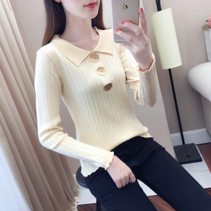 

2021 winter new sweater slim long-sleeved bottoming sweater women GRAY22