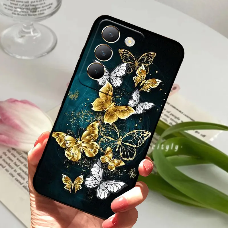 ДЛЯ Vivo V40 SE чехол крутой Мягкий силиконовый для телефона из ТПУ