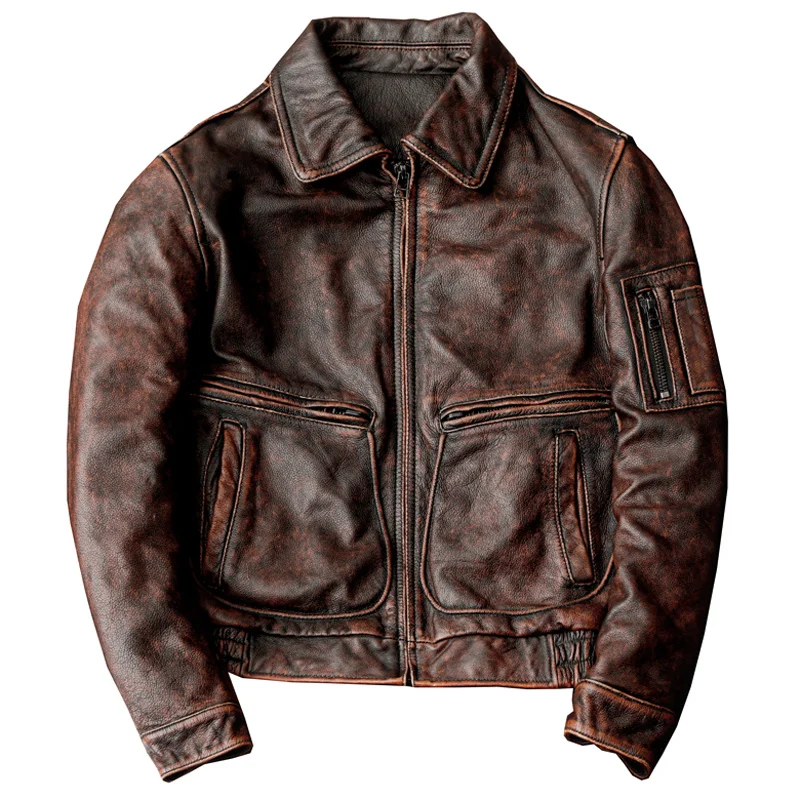 

Real Picture Genuine Leather Automotive Men Coats Cowhide Jackets Street Style Oversize Windbreaker Winter Men Clothes 5XL Stock