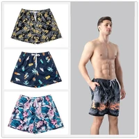 2022 new mens beach pants plus size european american printed sports casual shorts beach pants quick dry swimming pants