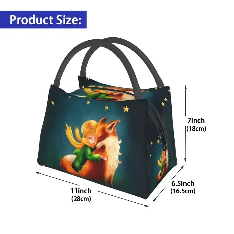 Изолированная сумка для обеда с изображением Маленького принца из сказочной