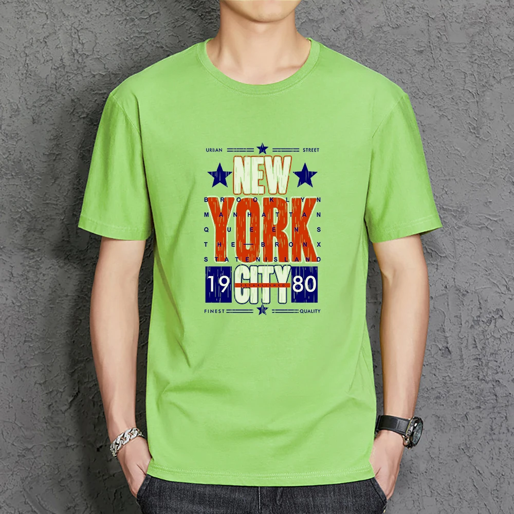 

Мужская хлопковая футболка с рисунком New York City, основанная в 1980 году