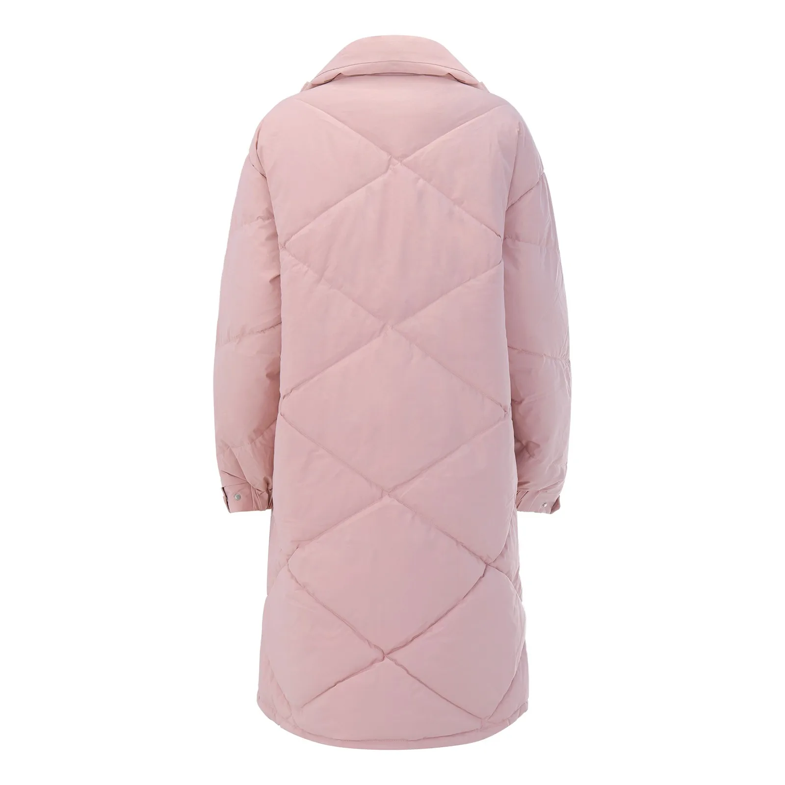 Cotton Jacket Women Winter Knee Length Down Coat Jacket  Standing Collar Loose Down Jacket Fashion Warm Streetwear Female