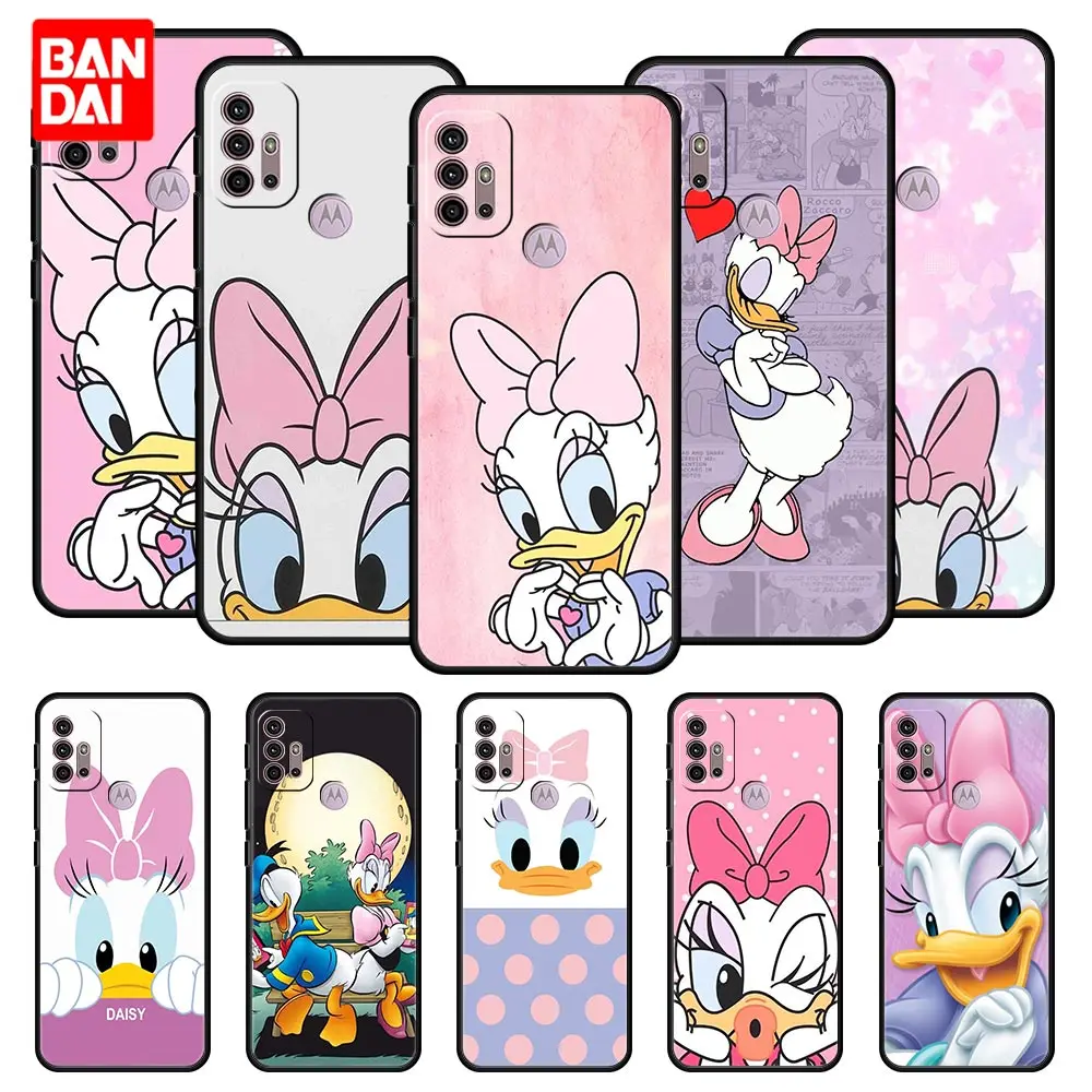 

Cover Case for Motorola Moto G30 G50 G60 G8 G9 G200 G31 G60s Power Plus Play Lite Soft Fashion Style Original Disney Daisy Duck