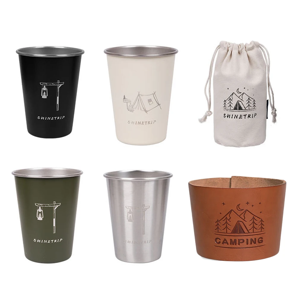 

4Pcs 304 Stainless Steel Water Cup Set Coffee Mug 350Ml Large Capacity Beer Drink Cup for Camping Outdoor Picnic Tea Drink Mug