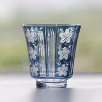 japanese edo kiriko style wine glasses hand cut old fashioned whiskey glass shot glass sake cup in gift box