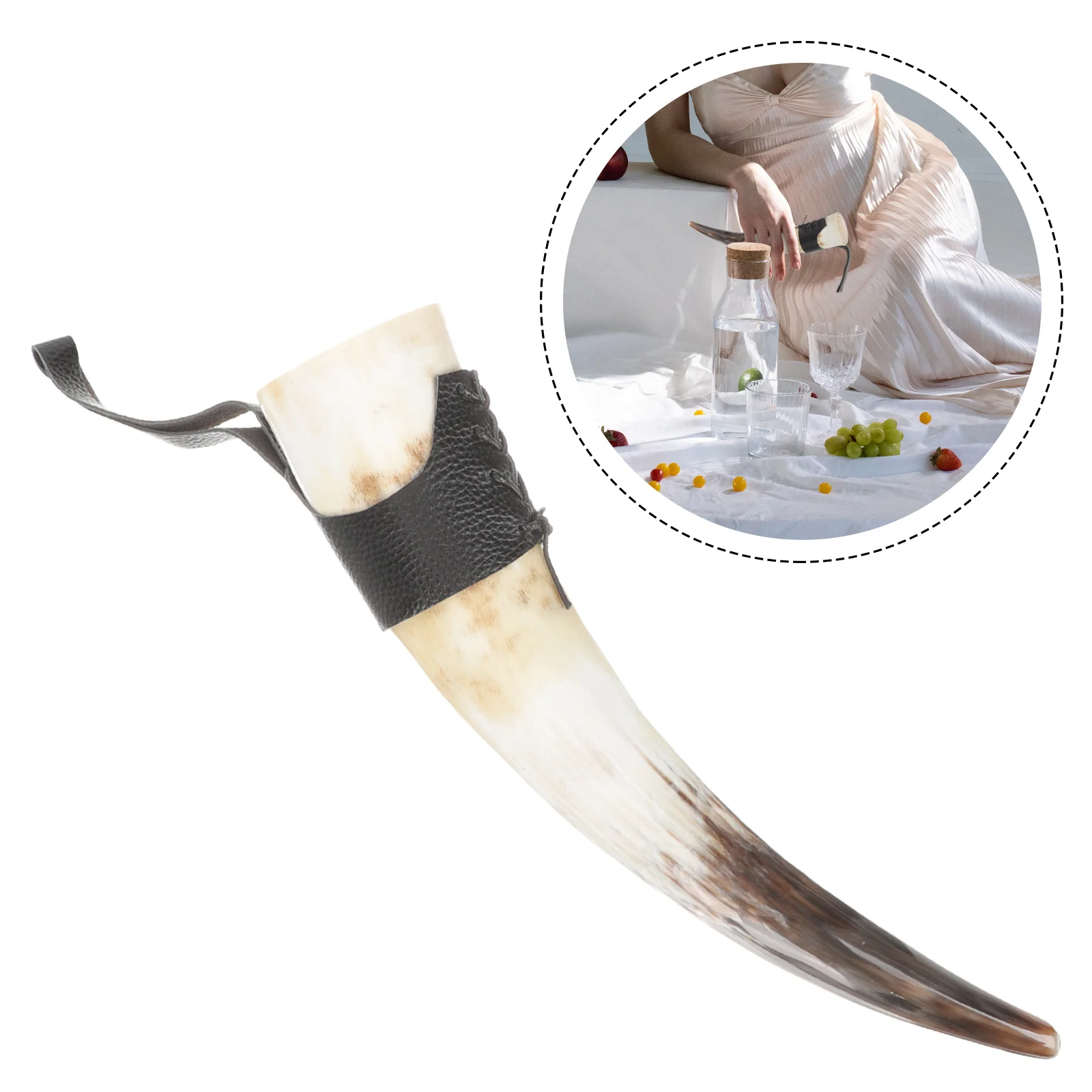 

Hand Decor Viking Costume Accessories Goblets Yellow Horn Mugs Men Beer Cup Horns Vintage Drinking Horn