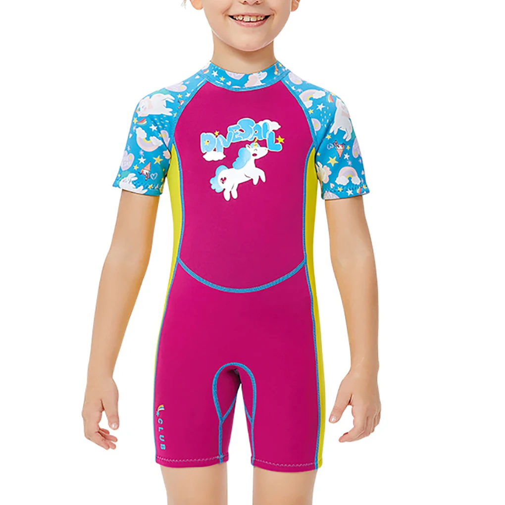 

2.5MM One-pieces Scratch Prevention Sunscreen Surf Suit for Girls Youth Teen Toddler Child with Back Zipper XL