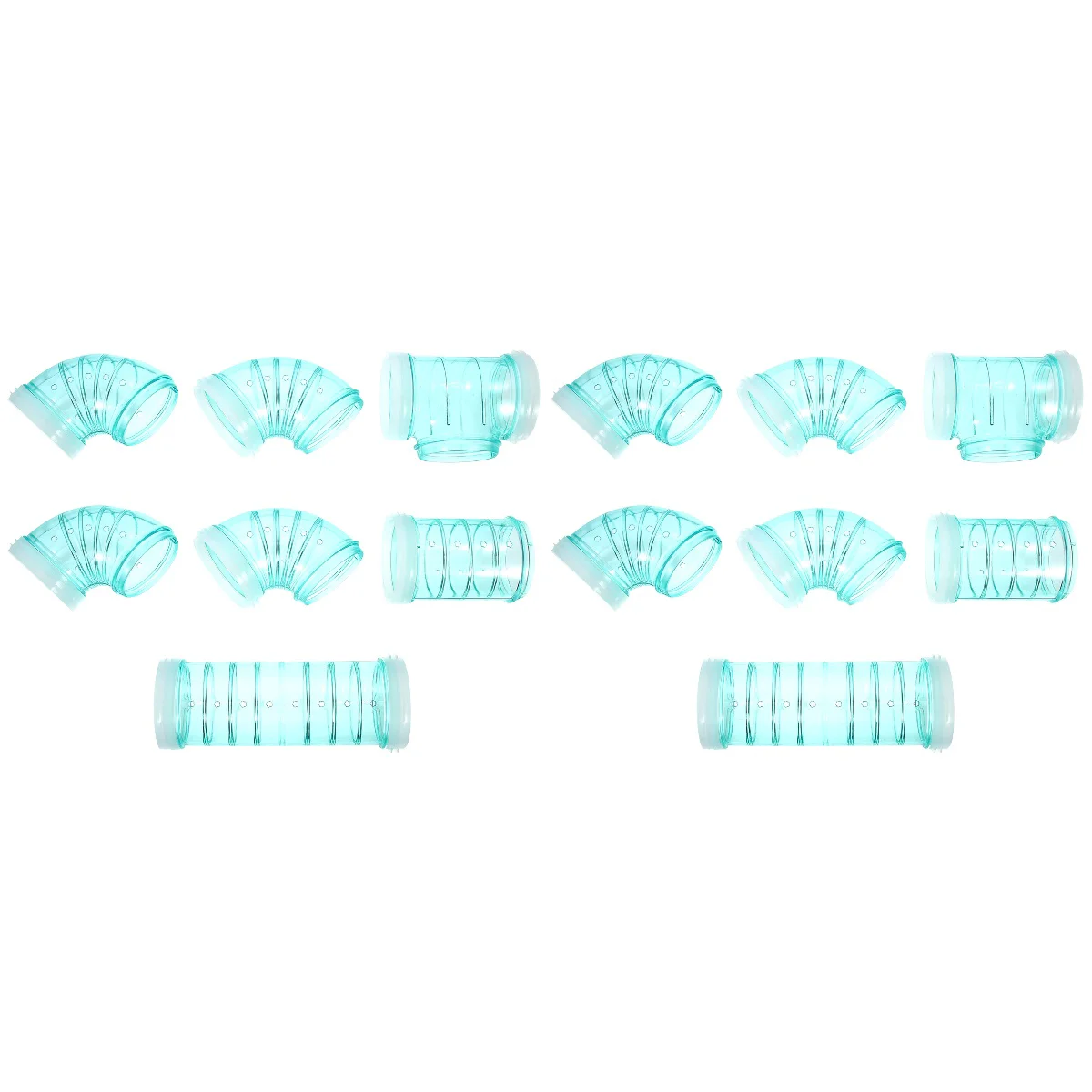 

2 Sets Hamster Maze Tube Plastic Playes Cage DIY Tunnel Supply Rat External Pipe Connector Guinea