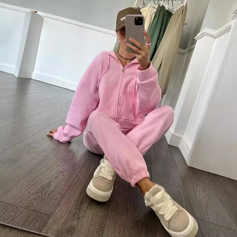 Женский комплект из двух предметов весенне-осенний женский спортивный костюм на