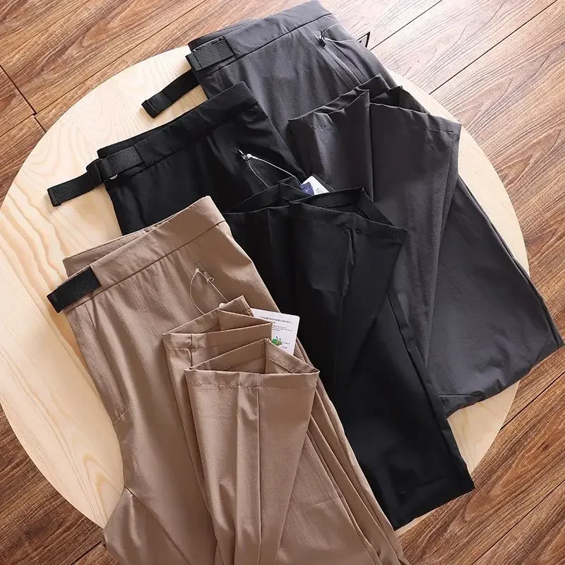 Водонепроницаемые дышащие осенние тонкие мужские облегающие повседневные брюки