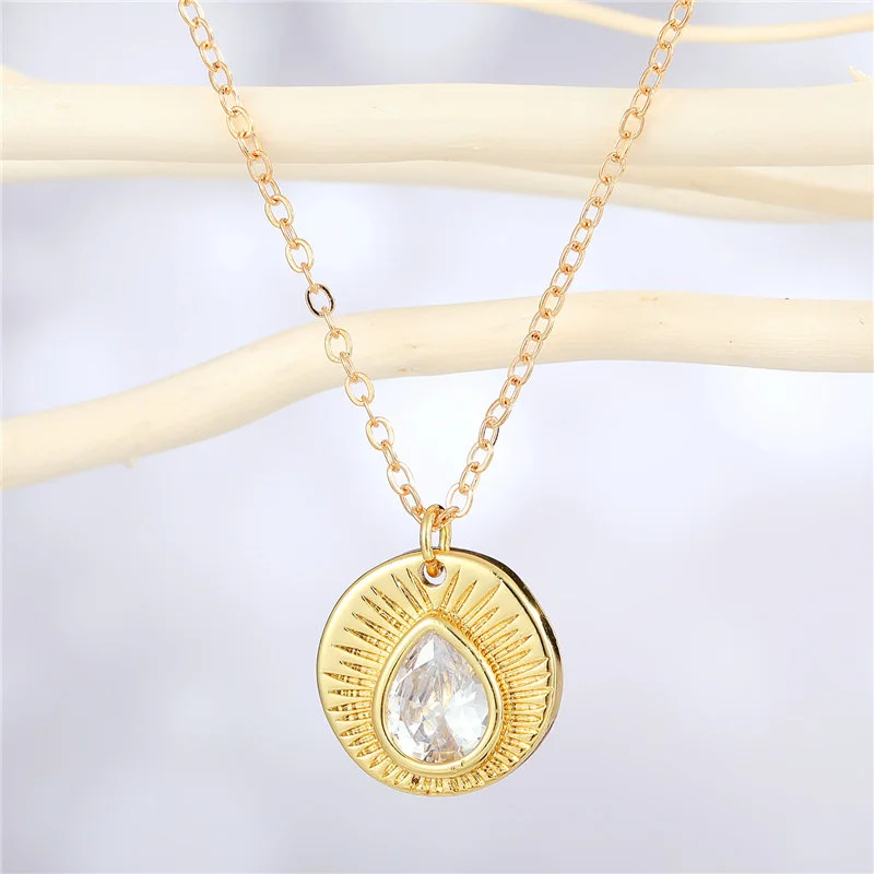 Gothic Evil Eye Necklace For Women Vintage Fashion Party Wedding Statement Zircon Necklace Collar Jewelry Girls Gift