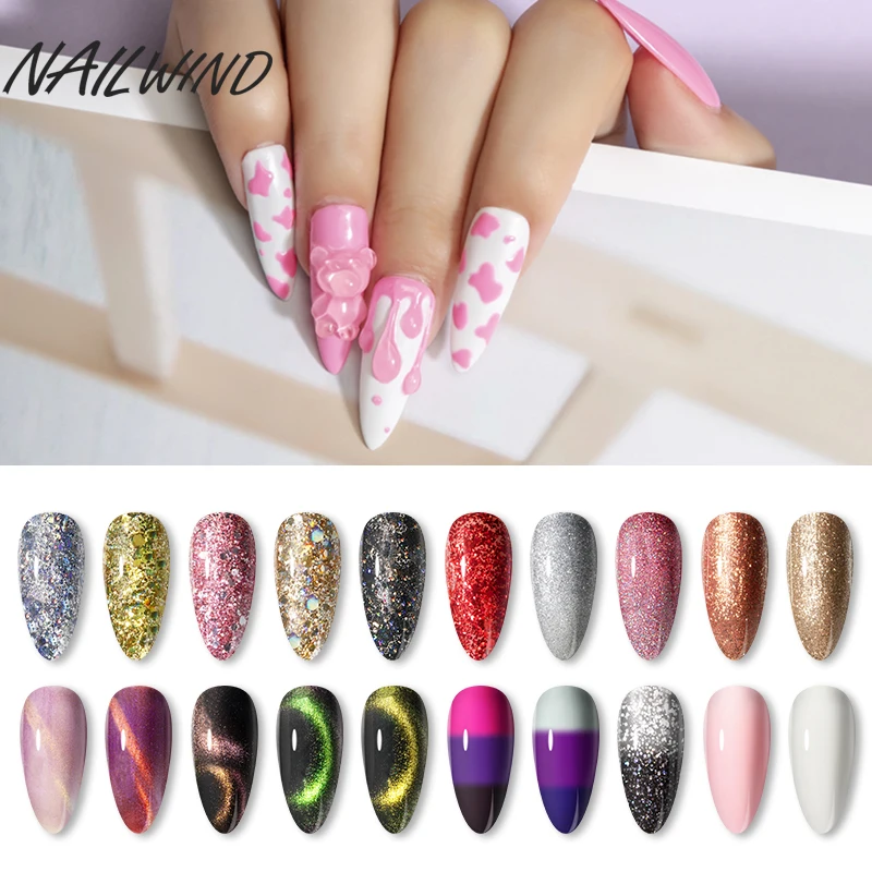 

NAILWIND Gel Nail Polish Semipermanent Varnish Hybrid Polish Gel Nail Top And Base Coat UV LED Esmalte Gel Nail Art Manicure