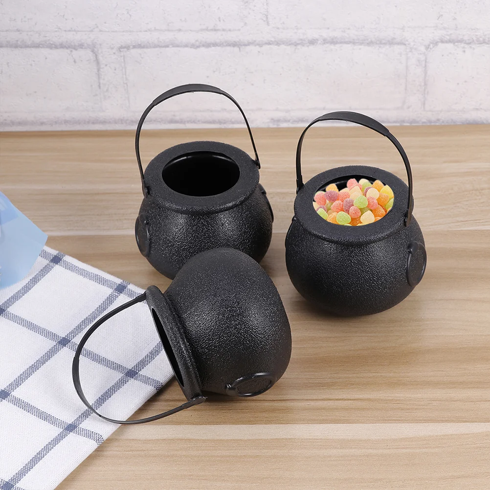 

Candy Cauldron Bucket Pot Holder Kettles Witch Mini Black Kettletreat Witches Jarnovelty Partycauldrons Or Trick Decorations