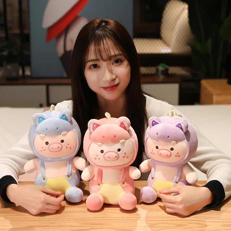 Новинка Kawaii свинка комбинезон подушка мультфильм плюшевая Куклы Мягкие животные