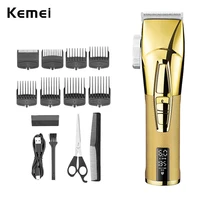 powerful barber hair clipper all metal kernei 2022 cutter kemel digital display rechargeable professional keimei cutting machine