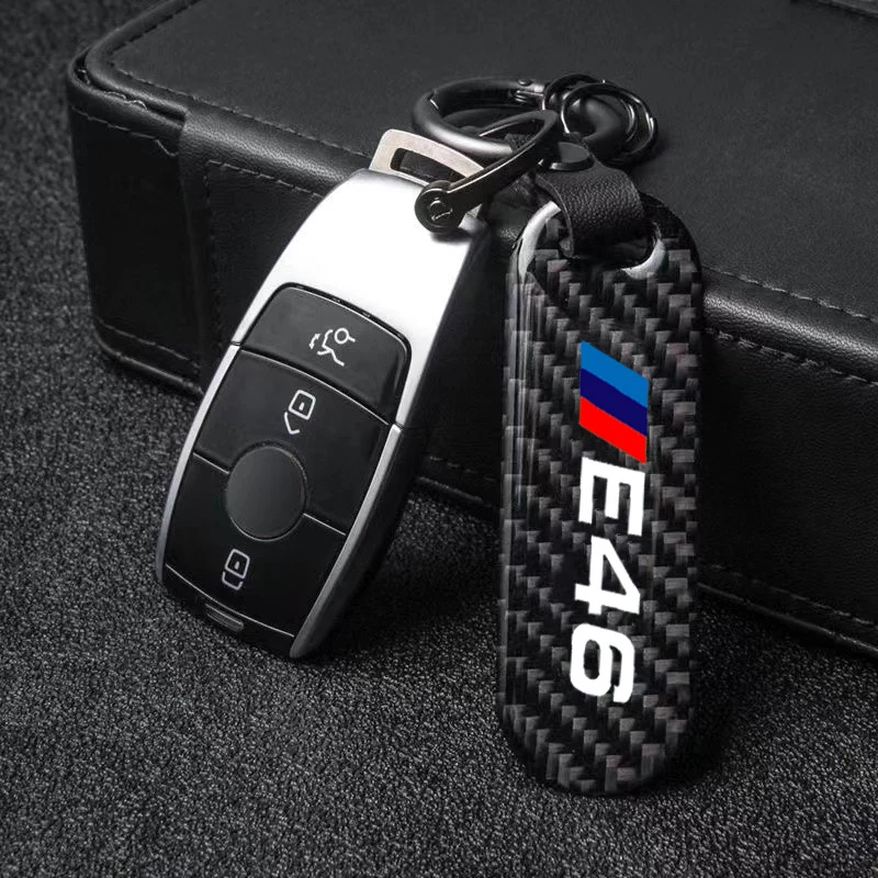 

Fashion High-Grade Fiber Car Keychain Rotating Horseshoe Rings For BMW E30 E34 E36 E39 E46 E60 E61 E84 E87 E90 car accessories