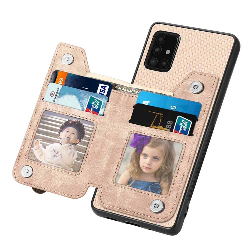 

Shockproof Armor Case Cover With Multiple Credit Card Slot Function For Samsung Galaxy A71 A51 A31 A21S A70 A70S A50 A30 A20