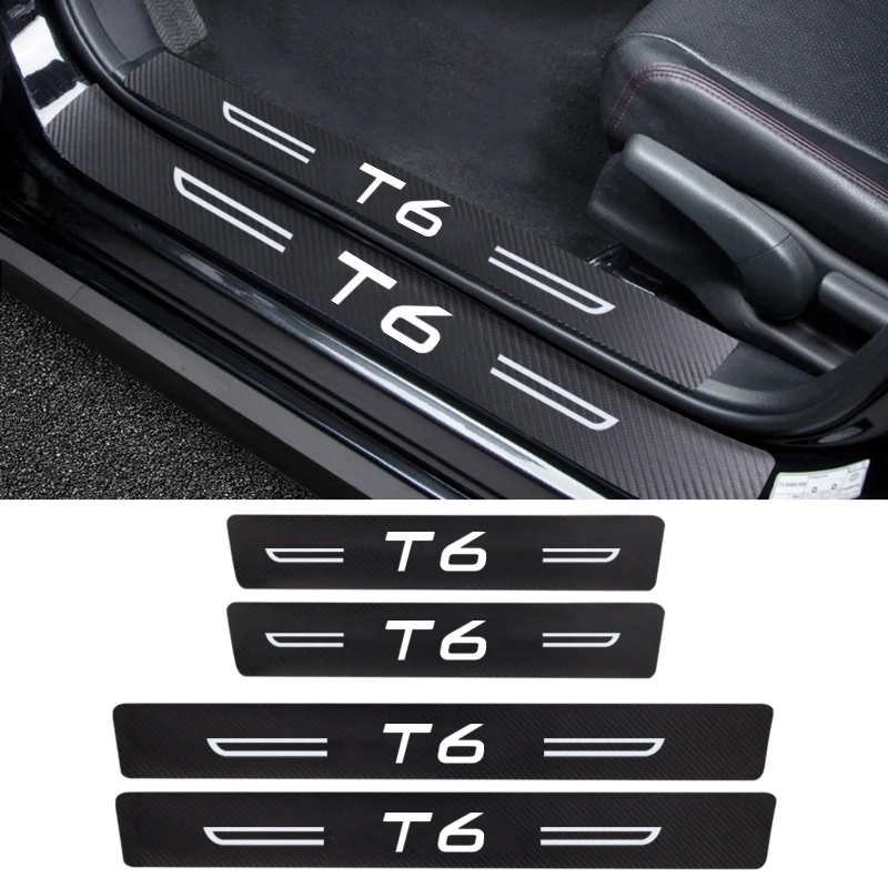 

Защитная пленка на порог двери для Volvo T6 2000-2021 2022, 5 шт., стикер на задний бампер автомобиля
