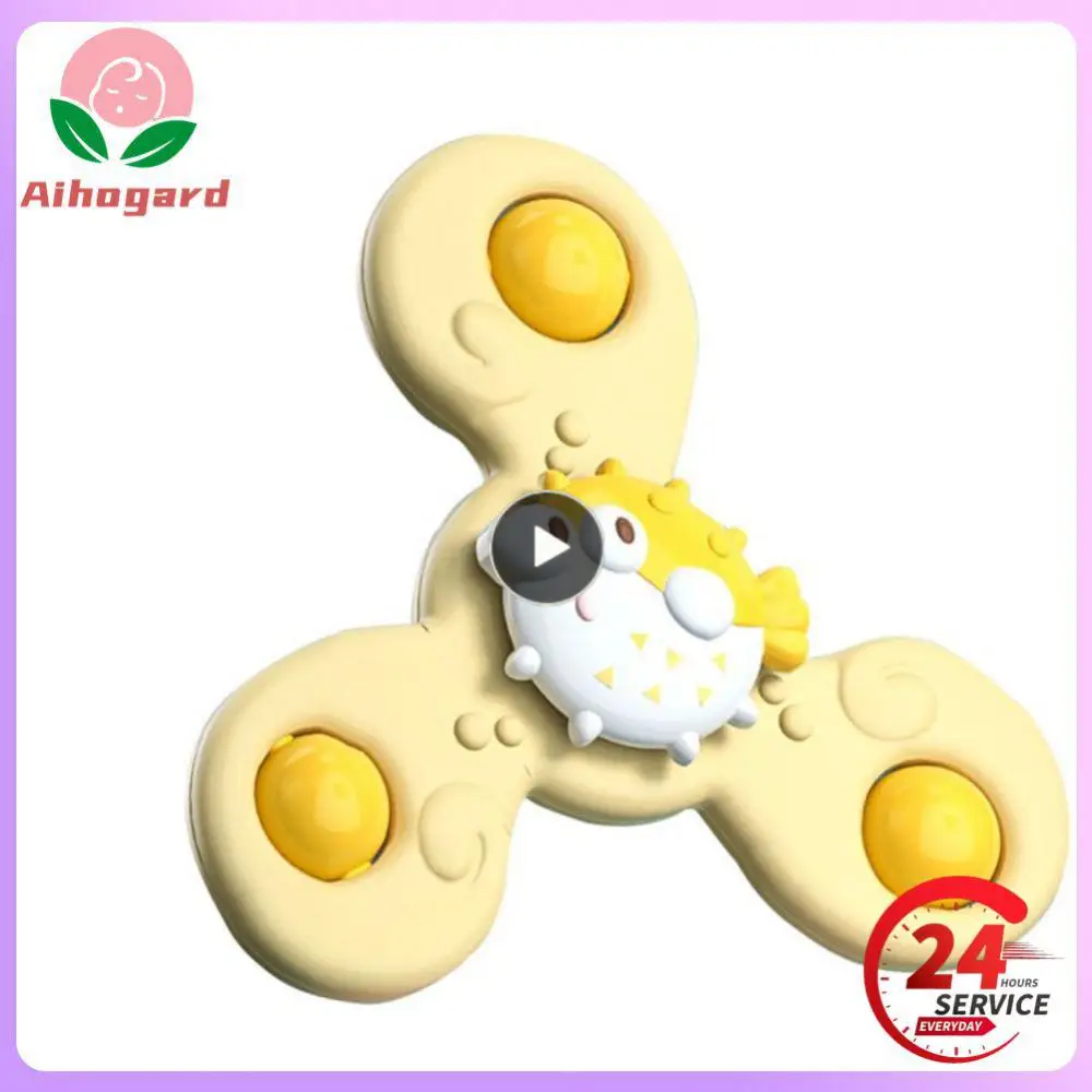 

Suction Cup Spinner Toy Bath Toys Three-color Interactive Design Rotating Flower Sucker Toy Zhuanzhuanle Gyro Educational Toys