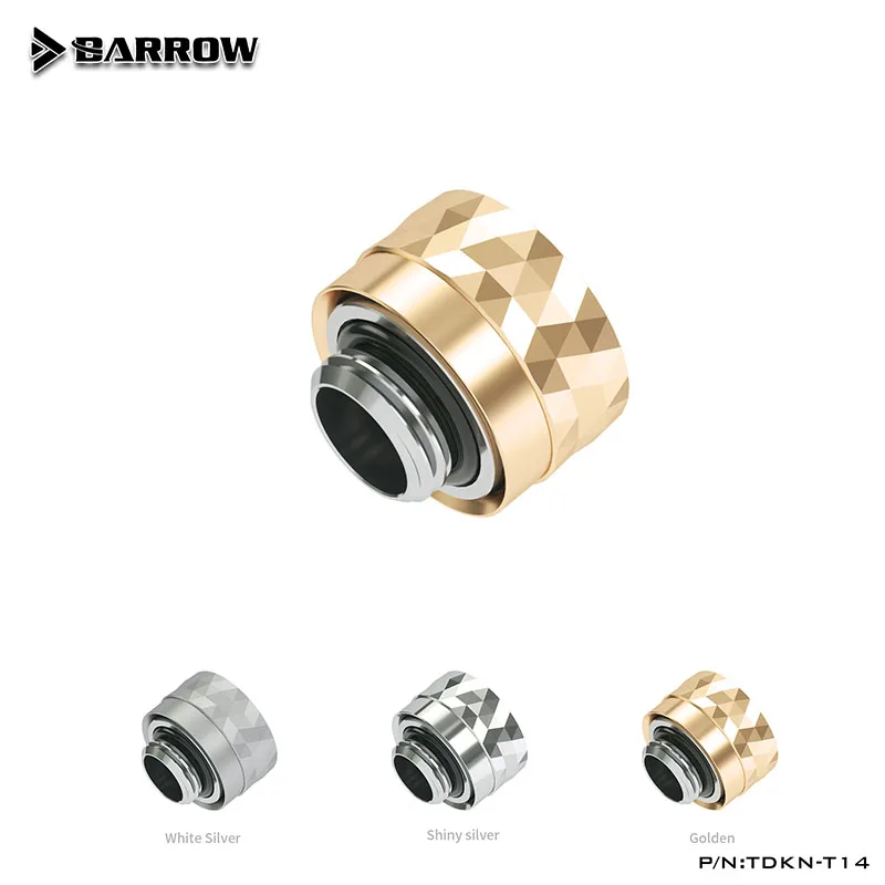 

BARROW Dazzle G1/4" Split Liquid Fittings OD14MM Hard Tube Adapter Hand Twist 10X14MM,12X14MM Rigid Pipe Connector,TDKN-T14