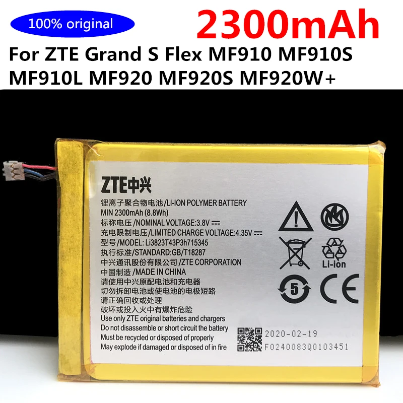 New Original LI3820T43P3h715345 For ZTE Grand S Flex MF910 MF910S MF910L MF920 MF920S MF920W+ MEGAFON MR150-2-5 MTC 835F Battery