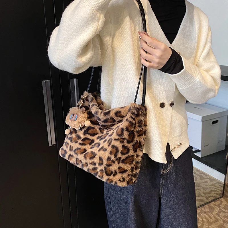 Простая повседневная новая женская сумка из искусственной кожи с леопардовым