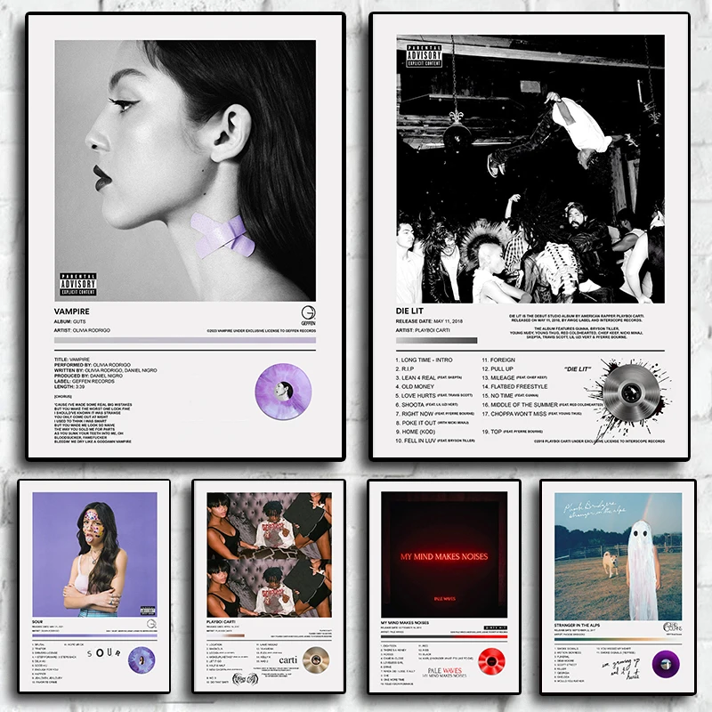 Поп-хип-хоп Рэп-художник Playboy Обложка Альбома Холст Художественный Постер