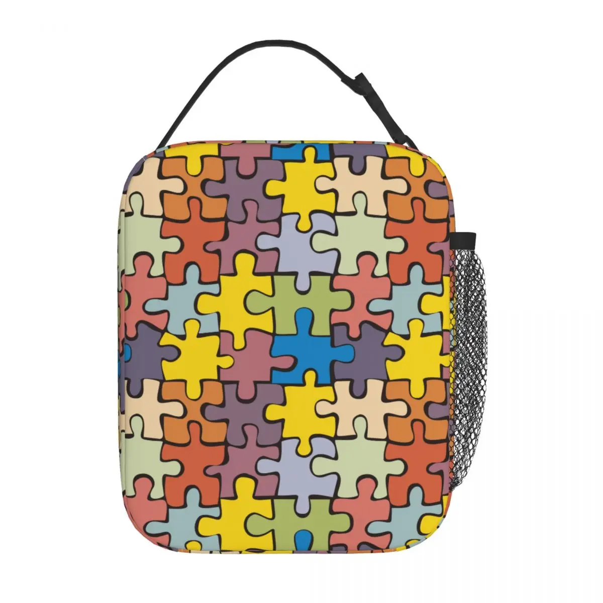 

Insulated Lunch Box Colorful Puzzle Cartoon Accessories Lunch Food Box Unique Design Thermal Cooler Bento Box For Outdoor