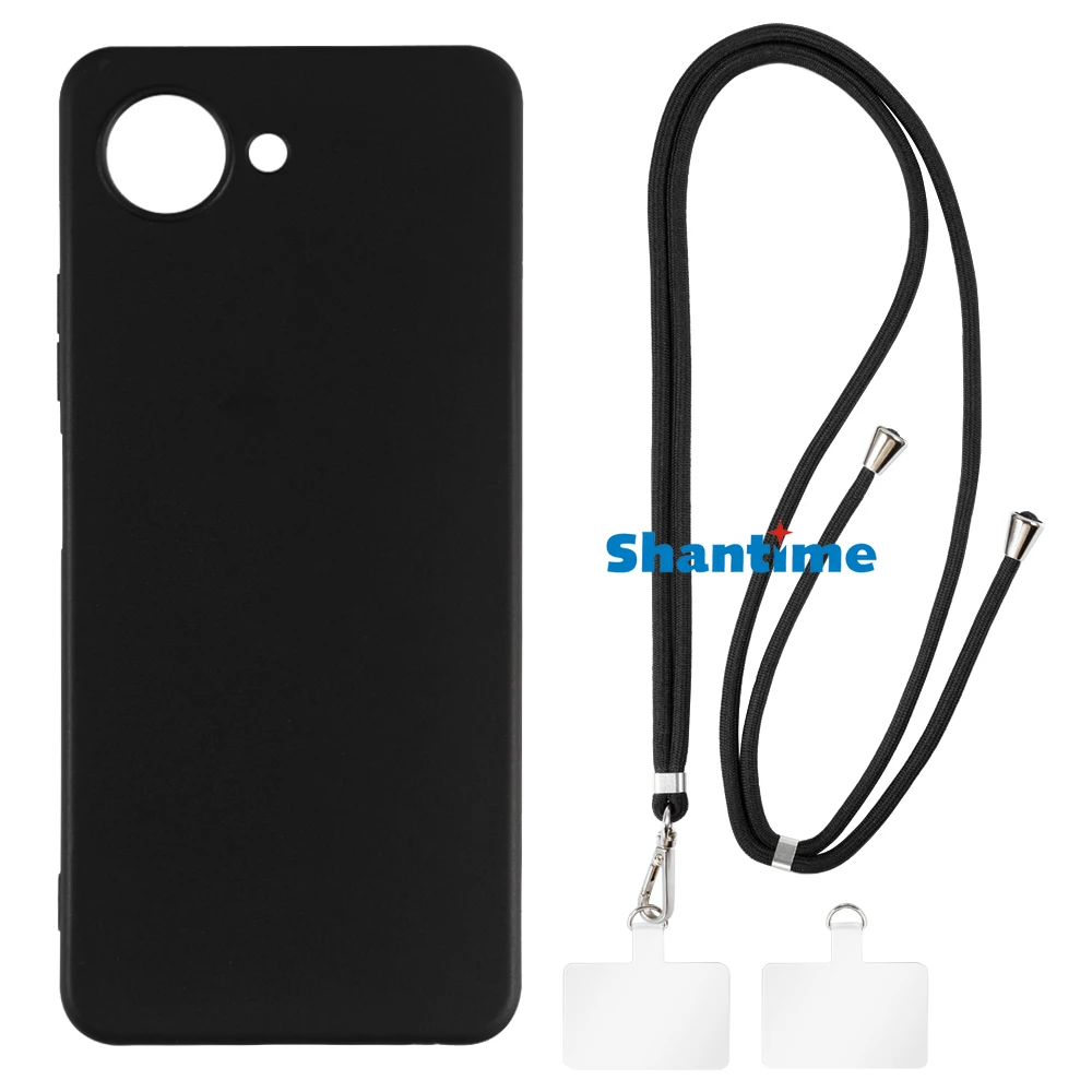 Suitable for Nuu Mobile X7 Plus S6601L Case + Ajustable Neck/Crossbody Lanyards and Spacers Silicone TPU Cover with Soft