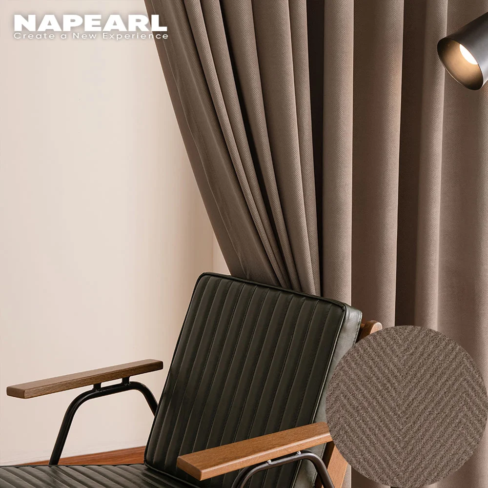 

NAPEARL Brown Velvet Luxury Curtains Windows Blackout Stylish Minimalist Modern For Living Room Bedroom Backdrop Autumn Curtains