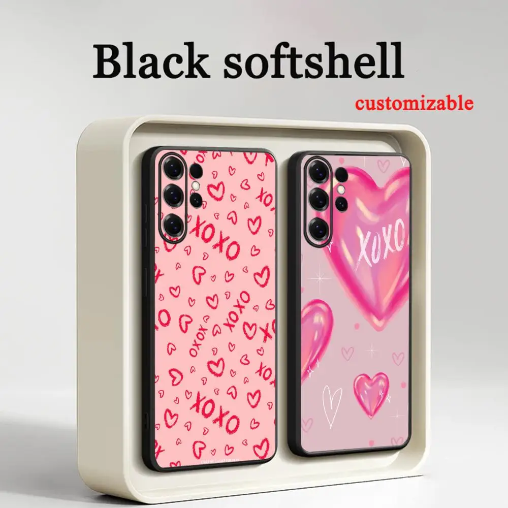 Фото Модный розовый чехол Xo-xoes для девочек для Samsung Galaxy S26 S25 S24 S23 S22 S21 Plus Ultra Fold A, мягкий, черный №2