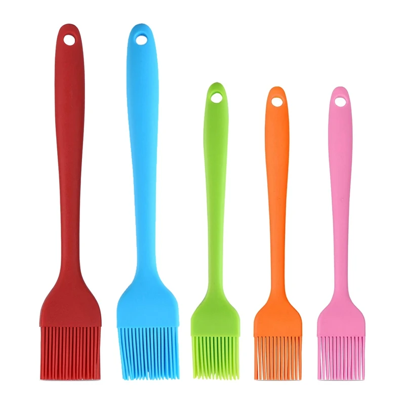 

Silicone Basting Pastry Brush Set(5 Pack),Heat Resistant Spread Oil Butter Sauce For BBQ Grill Baking Cooking Pastries