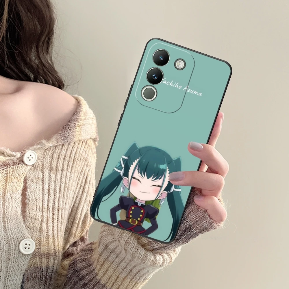 Черный мягкий чехол для телефона с цепочкой солдат яхтихо азума VIVO Y95 Y93 Y31 Y20 V19 V17