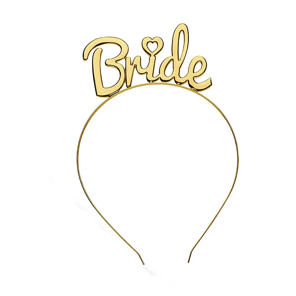 Повязка на голову с буквенным принтом для невесты костюм бретельками подружки