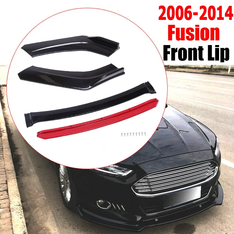 

For Ford Fusion 2006-2014 2013 2012 Front Bumper Lip Splitters Chin Spoiler Protector Plate Lip Skirt Side Gloss Black Car Cover
