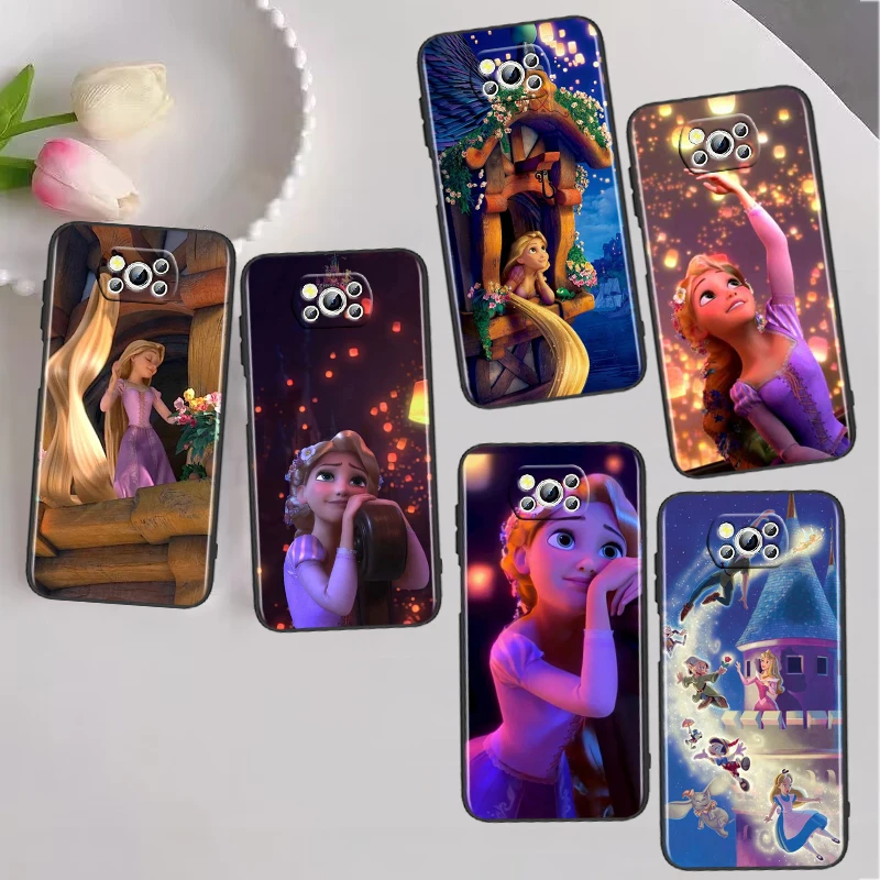 

Princess Cute Anime For Xiaomi Poco X5 X3 Pro X4 F4 F3 GT M5 M5s M4 M3 C55 C50 C40 5G Black Phone Case Cover