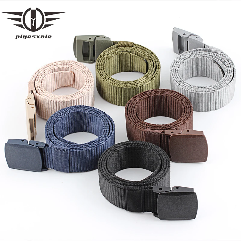 

Nylon Tactical Belt With Plastic Buckle Adjustable Outdoor Travel Military Men Female Belts Youth Students High Quality G993
