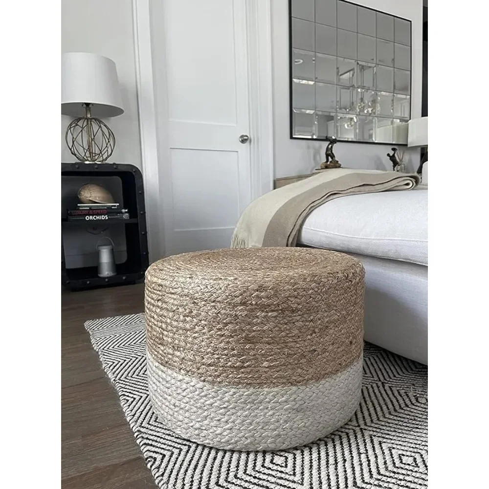 Пуф Плетеный ручной вязки для ног 20 х20 х10 дюймов
