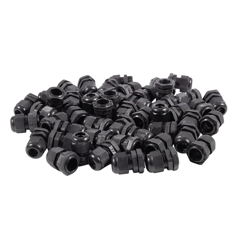 

500 X Black Plastic Waterproof Connector PG11 5-10Mm Diameter Cable Gland