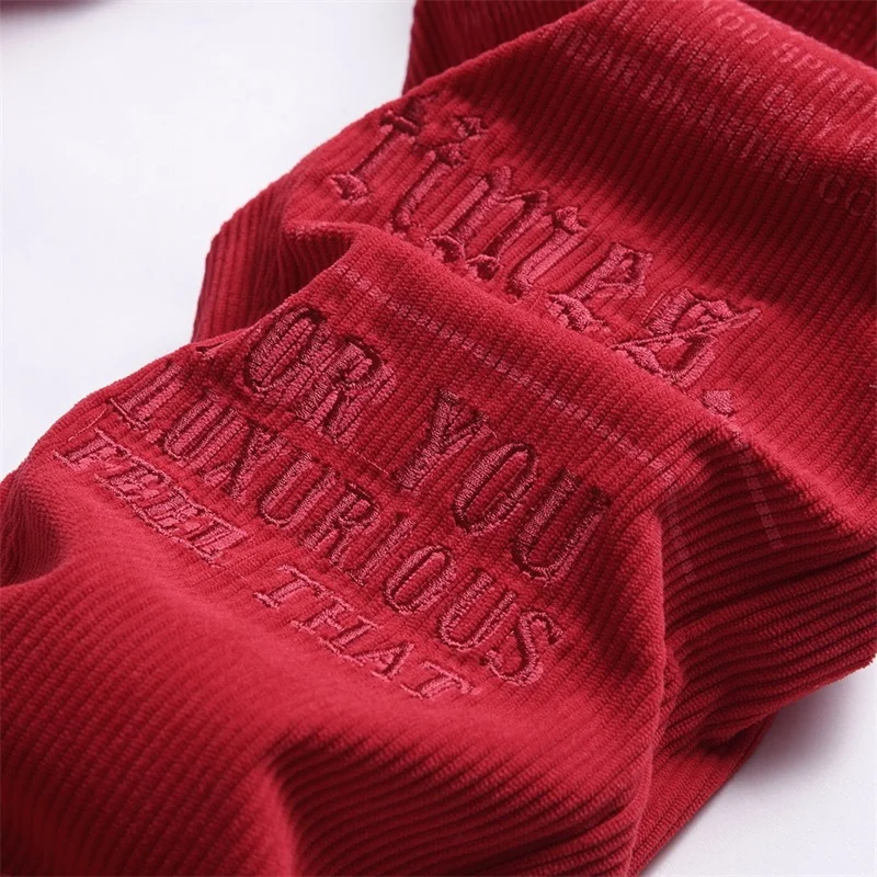 EH·MD® Autumn And Winter Red Ripped Jeans Men's Hip-Hop English Embroidery Reflective High-Quality High Street Fashion Zipper 23