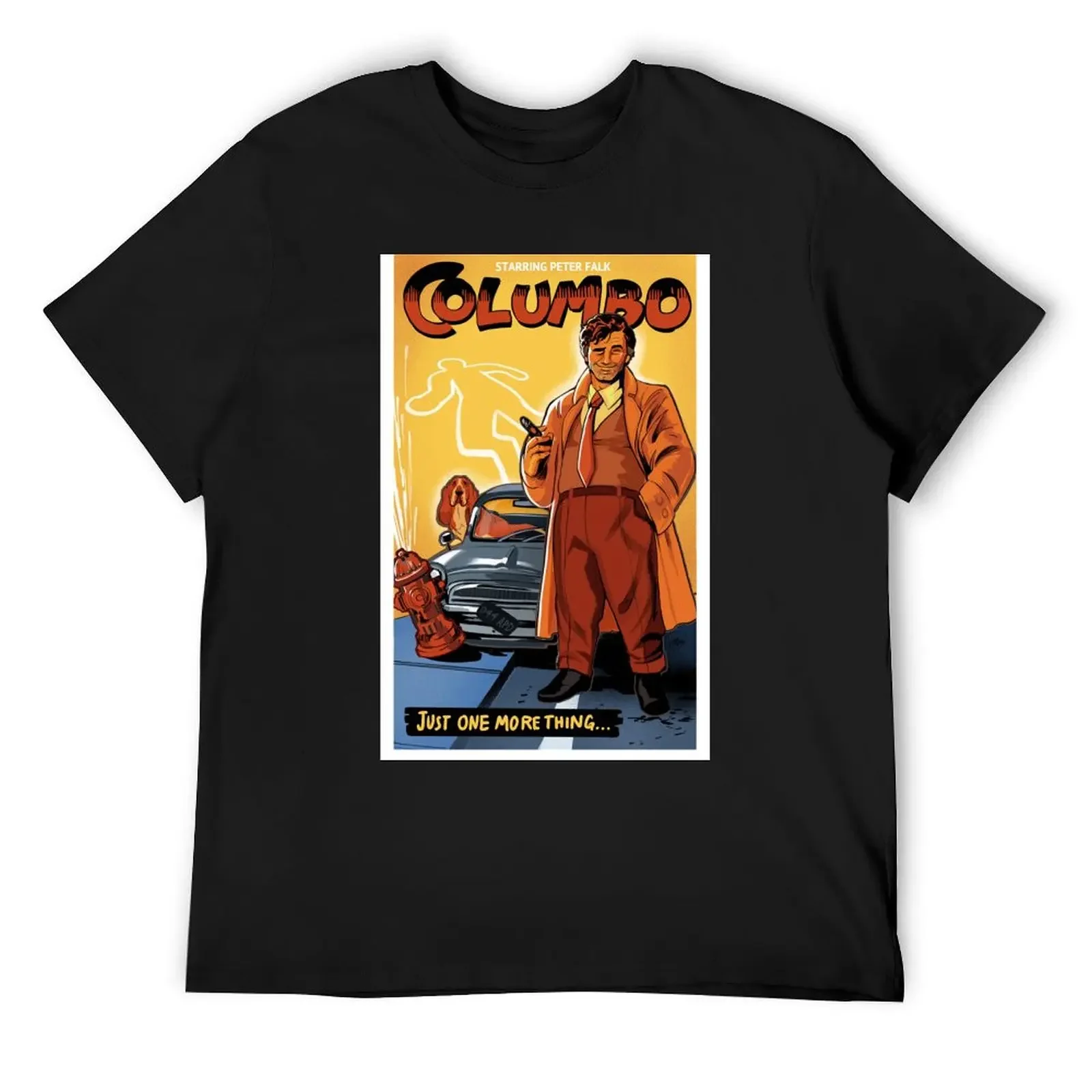 Columbo-винтажная футболка с плакатом макап незаменимая графикой одежда больших