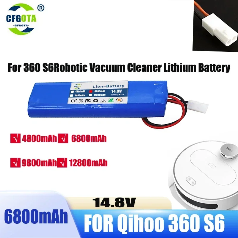 14 8 V 12800mAh упаковка для Qihoo .360 S6. Запасные аккумуляторы роботизированных